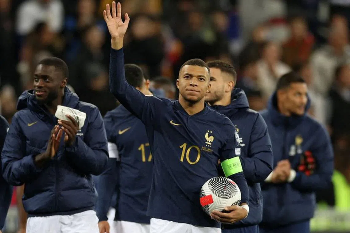 Soccer Football - Euro 2024 Qualifier - Group B - France v Gibraltar - Allianz Riviera, Nice, France - November 18, 2023 France's Kylian Mbappe celebrates with the match ball after scoring a hat trick REUTERS/Claudia Greco