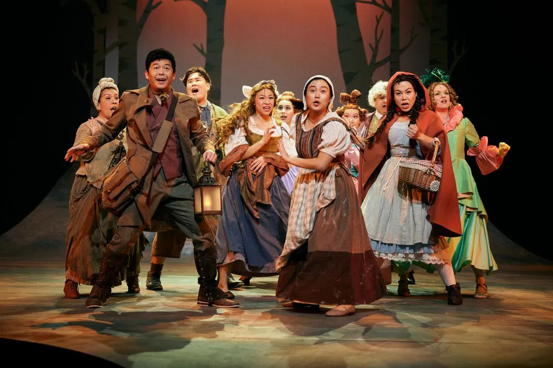 The cast of Into The Woods opens the musical with the show's titular song.