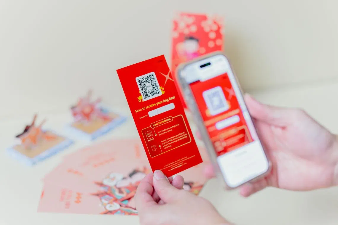 DBS QR gift cards are physical gift cards that substitute traditional red packets, which allows users to scan a QR code to load cash.