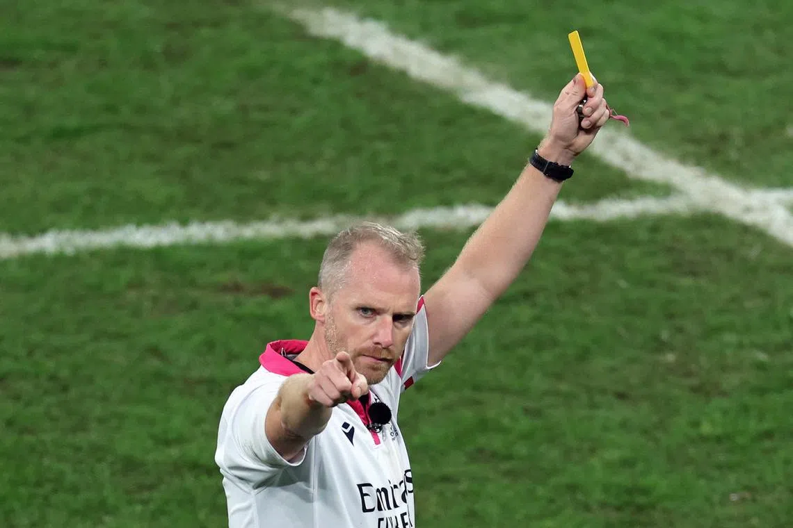 English referee Wayne Barnes spent half the Rugby World Cup final, along with the 80,000 crowd, looking at the giant screens for replays of incidents usually brought to his attention by the TMO, the latest version of video refereeing introduced in the years after the sport turned professional in 1999.