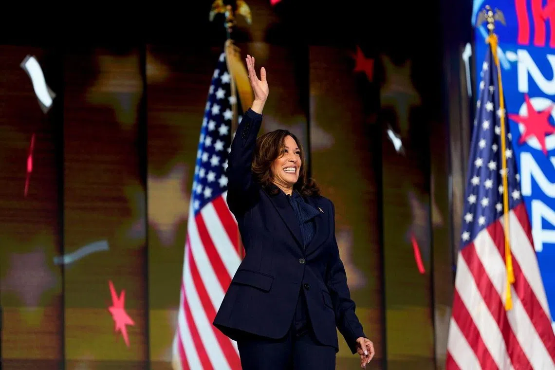 Vice-President Kamala Harris laid out a muscular foreign policy and promised a tax cut for the middle class.