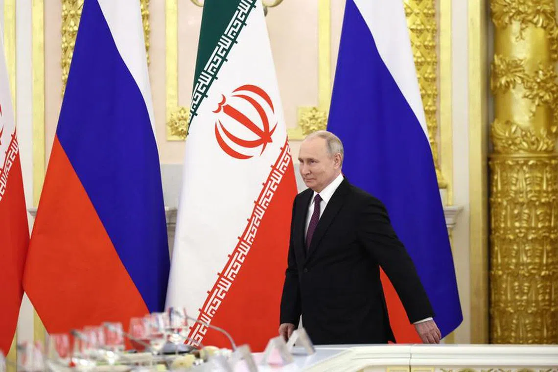 Russian President Vladimir Putin arrives for Russian-Iranian talks in Moscow, Russia December 7, 2023. Sputnik/Sergei Bobylev/Pool via REUTERS/File Photo