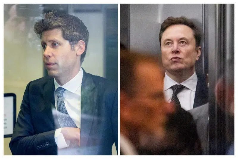 The verdict followed nearly two weeks of trial where Mr Elon Musk's (right) and OpenAI chief executive Sam Altman's credibility came under repeated attack.