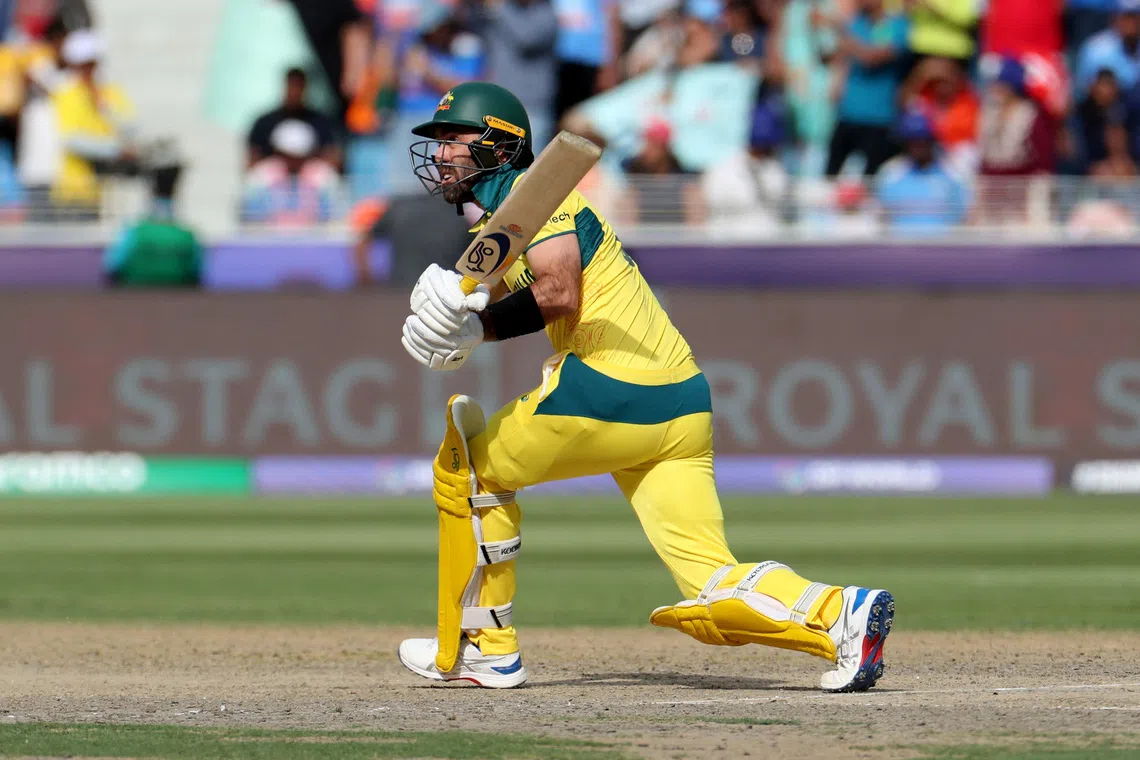 Cricket - ICC Men's Champions Trophy - Semi Final - India v Australia - Dubai International Stadium, Dubai, United Arab Emirates - March 4, 2025 Australia's Glenn Maxwell in action REUTERS/Satish Kumar