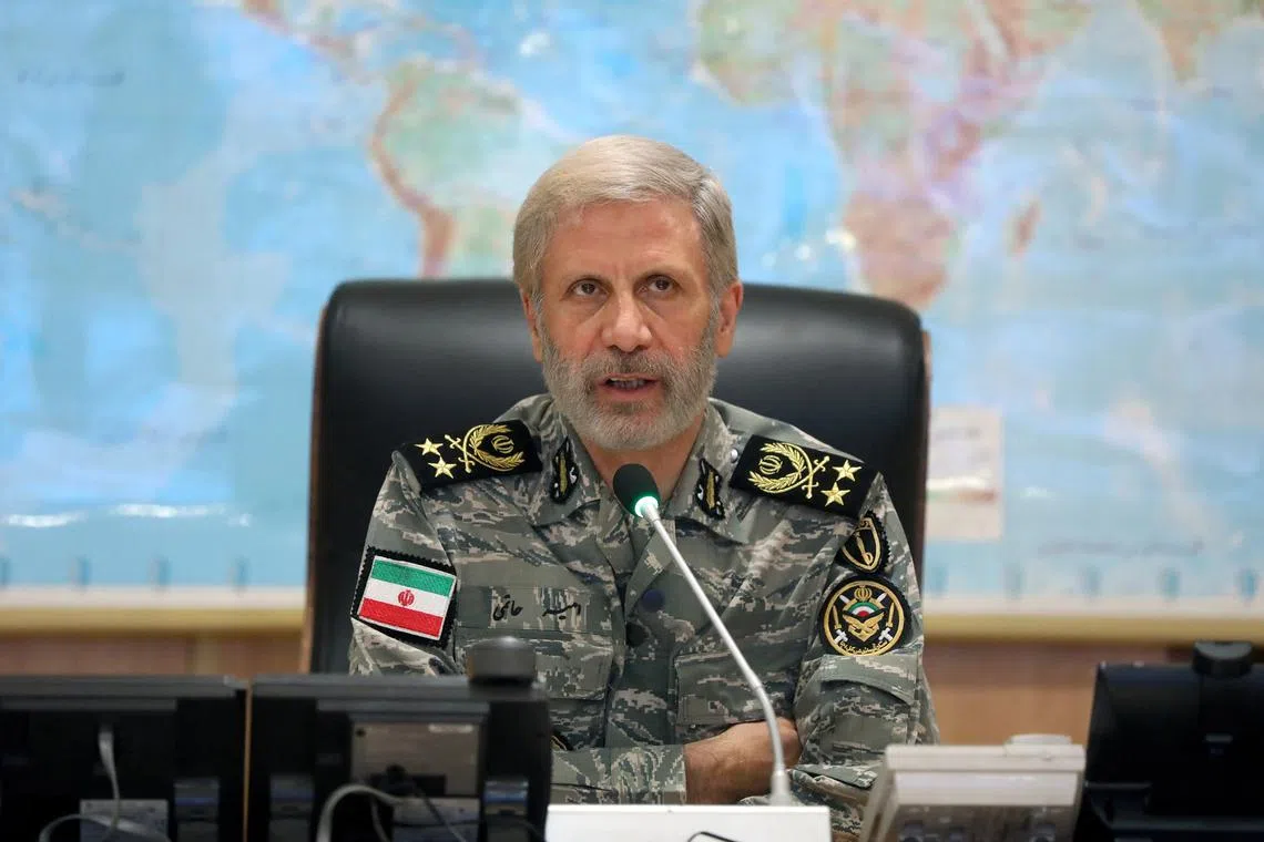 FILE PHOTO: Iranian Army commander-in-chief Amir Hatami attends a meeting in the Iranian Army's War Command Room at an undisclosed location in Iran, in this handout image obtained on June 23, 2025. Iranian Army/WANA (West Asia News Agency)/Handout via REUTERS/File Photo