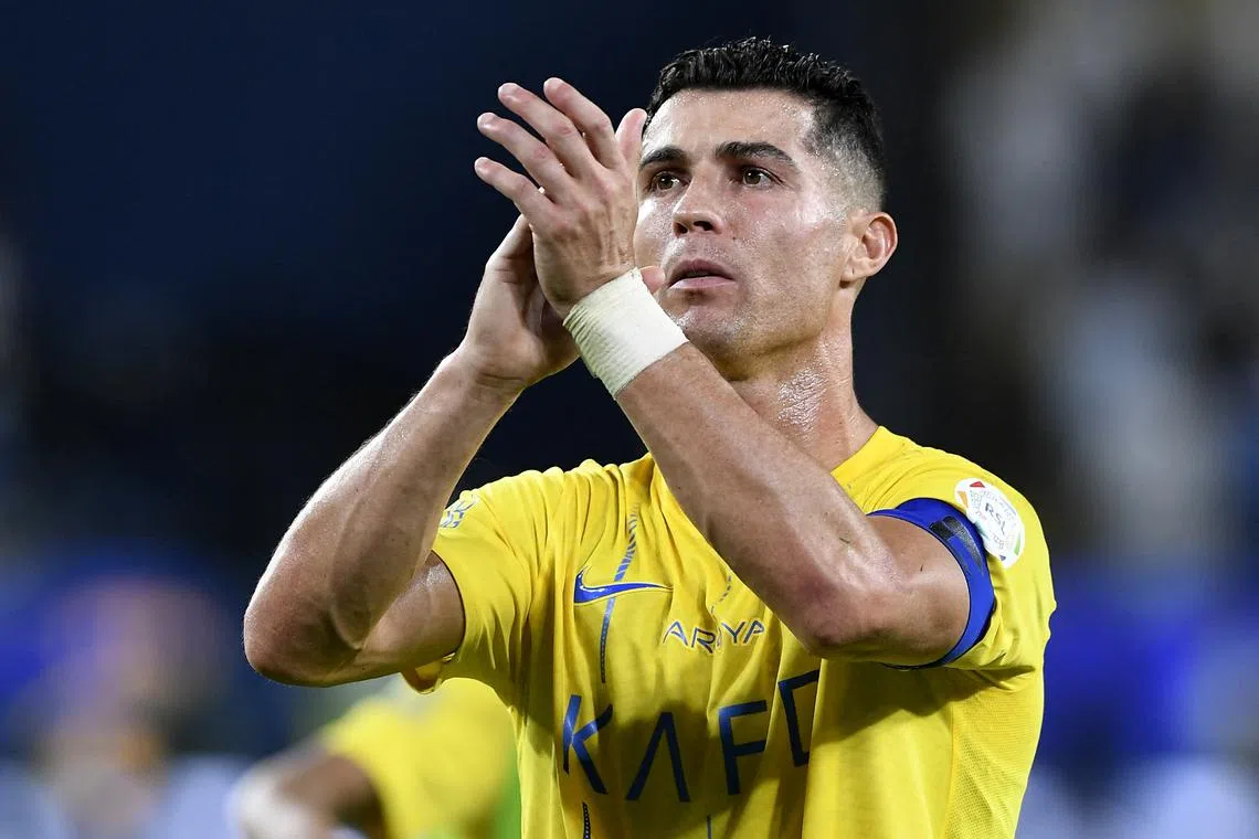 FILE PHOTO: Soccer Football - Saudi Pro League - Al-Nassr v Al-Hilal - Al-Awwal Stadium, Riyadh, Saudi Arabia - May 17, 2024 Al Nassr's Cristiano Ronaldo reacts after the match REUTERS/Stringer