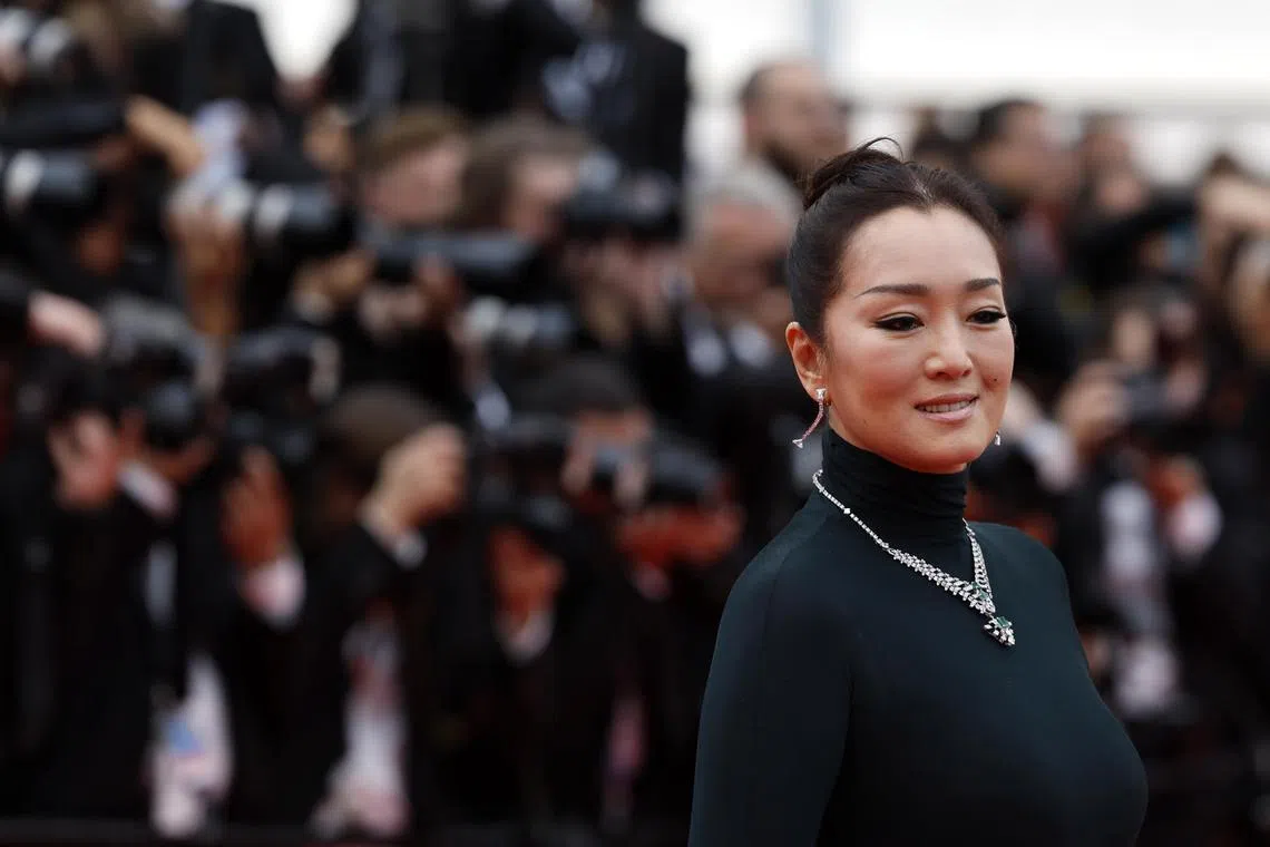 Gong Li arrives for the opening ceremony of the 76th annual Cannes Film Festival, in Cannes, France, on May 16, 2023. 