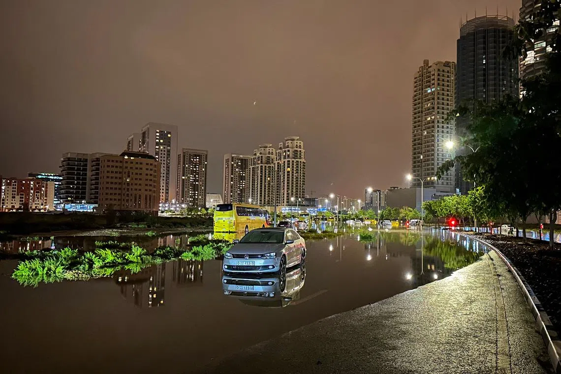 The UAE witnessed a record rainfall on April 16.