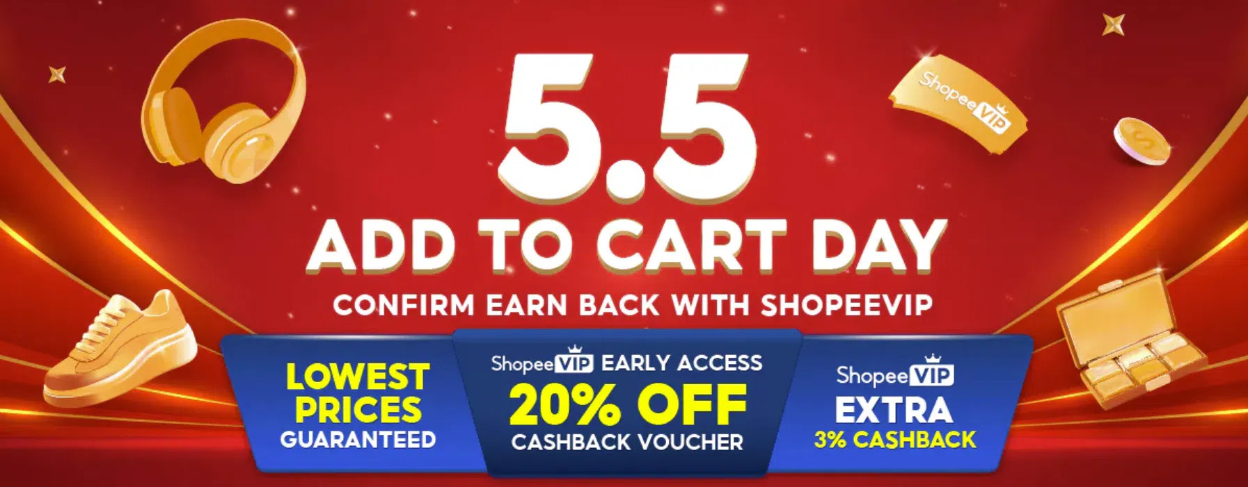 5.5 sale in Singapore: Shopee 5.5 Sale: Add To Cart Day 