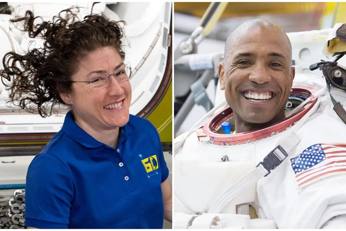 Christina Koch (left) was named as a mission specialist, along with Victor Glover who was selected as the Artemis II pilot.