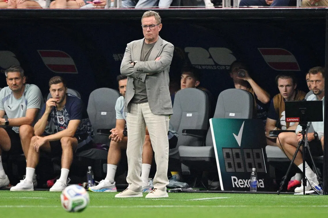 Soccer Football - FIFA World Cup 2026 - Group J - Argentina v Austria - Dallas Stadium, Arlington, Texas, U.S. - June 22, 2026 Austria coach Ralf Rangnick IMAGN IMAGES via Reuters/Jerome Miron