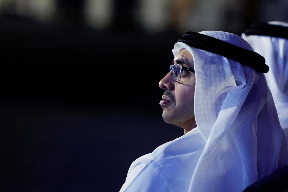 United Arab Emirates Foreign Minister Sheikh Abdullah bin Zayed Al Nahyan attends the COP27 climate summit, in Sharm el-Sheikh, Egypt November 7, 2022. REUTERS/Mohammed Salem/File Photo