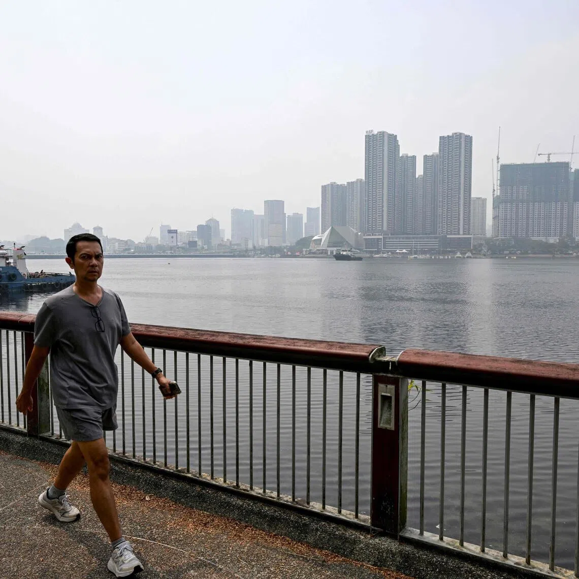 Johor is seen shrouded in haze on Sept 10.