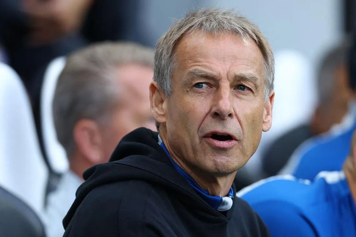 Soccer Football - International Friendly - South Korea v Saudi Arabia - St James' Park, Newcastle, Britain - September 12, 2023 South Korea coach Jurgen Klinsmann REUTERS/Molly Darlington