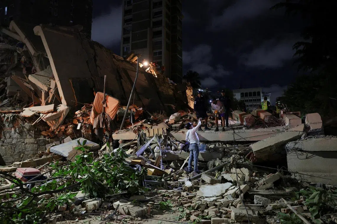 A magnitude 7.2 earthquake hit about 160km west of Caracas, followed less than a minute later by a magnitude 7.5 tremor.