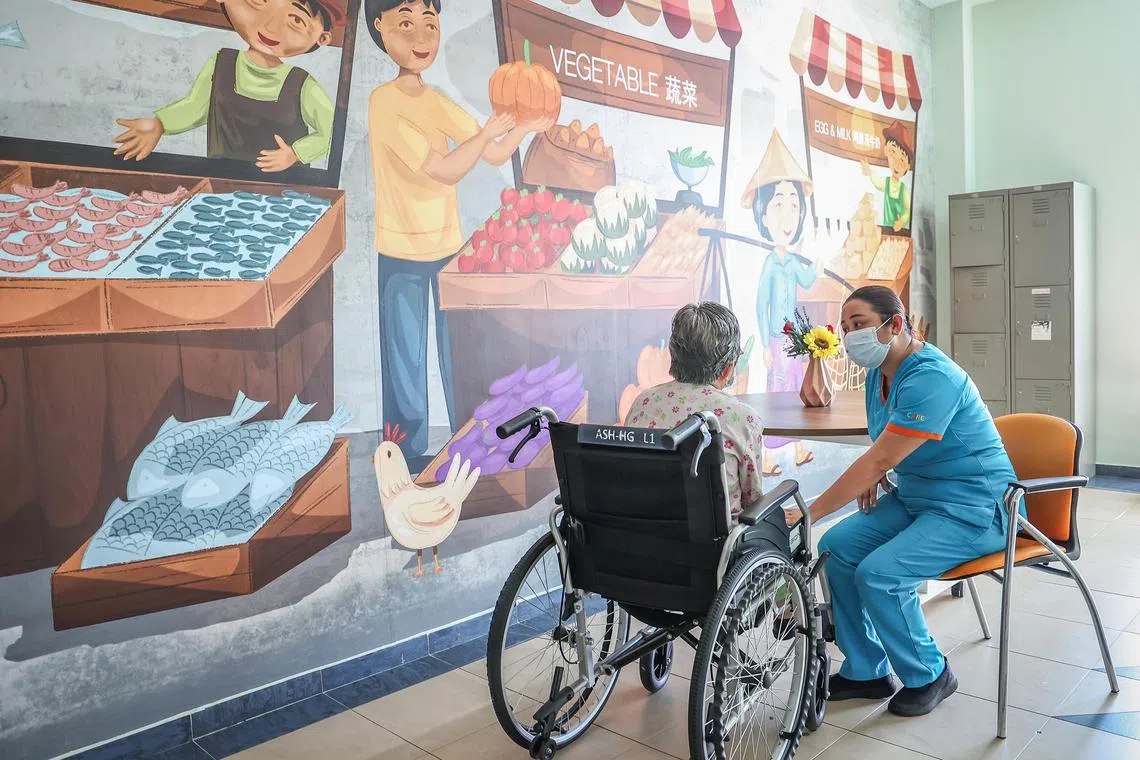 Ms Lacdaying Cherrie tries to make sure she is there for elderly residents in their last moments, staying by their side to comfort them and their families.