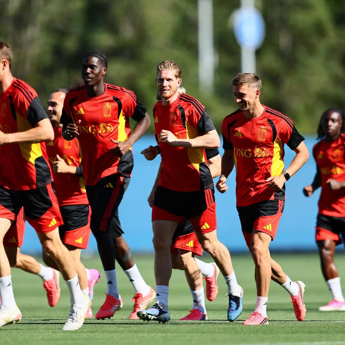 Soccer Football - FIFA World Cup 2026 - Belgium Training - Seattle Sounders FC Performance Centre and Clubhouse, Renton, Washington, U.S. - June 17, 2026 Belgium players during training IMAGN IMAGES via Reuters/Blake Dahlin