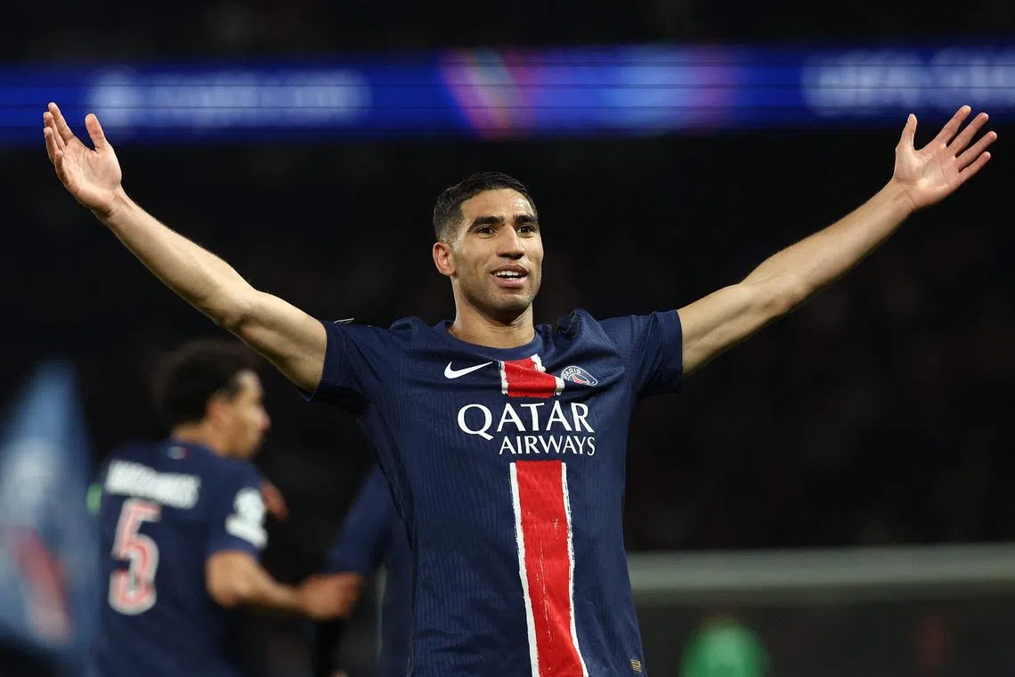 Paris Saint-Germain's Achraf Hakimi scored the winning goal to send his team into the Champions League final.