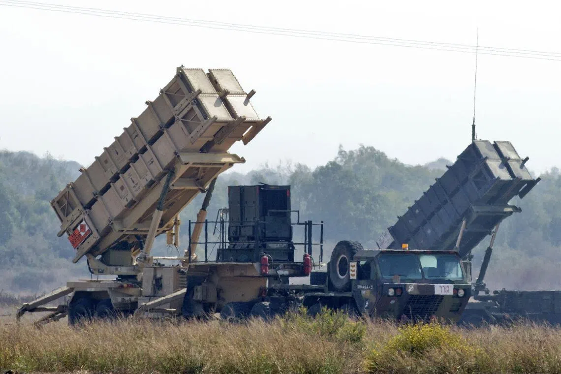 Two US Patriot missile defence batteries deployed in Israel.