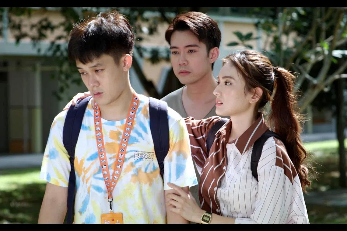 Your World In Mine starred (from left) Richie Koh, Desmond Ng and Hong Ling.