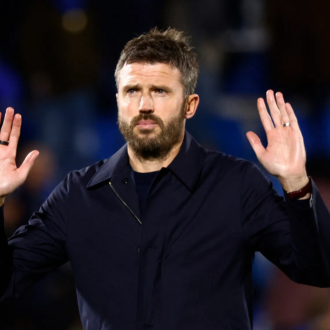 Soccer Football - UEFA Champions League - Como v Manchester United - Stadio Giuseppe Sinigaglia, Como, Italy - October 21, 2026  Manchester United manager Michael Carrick looks dejected after the match REUTERS/Alessandro Garofalo