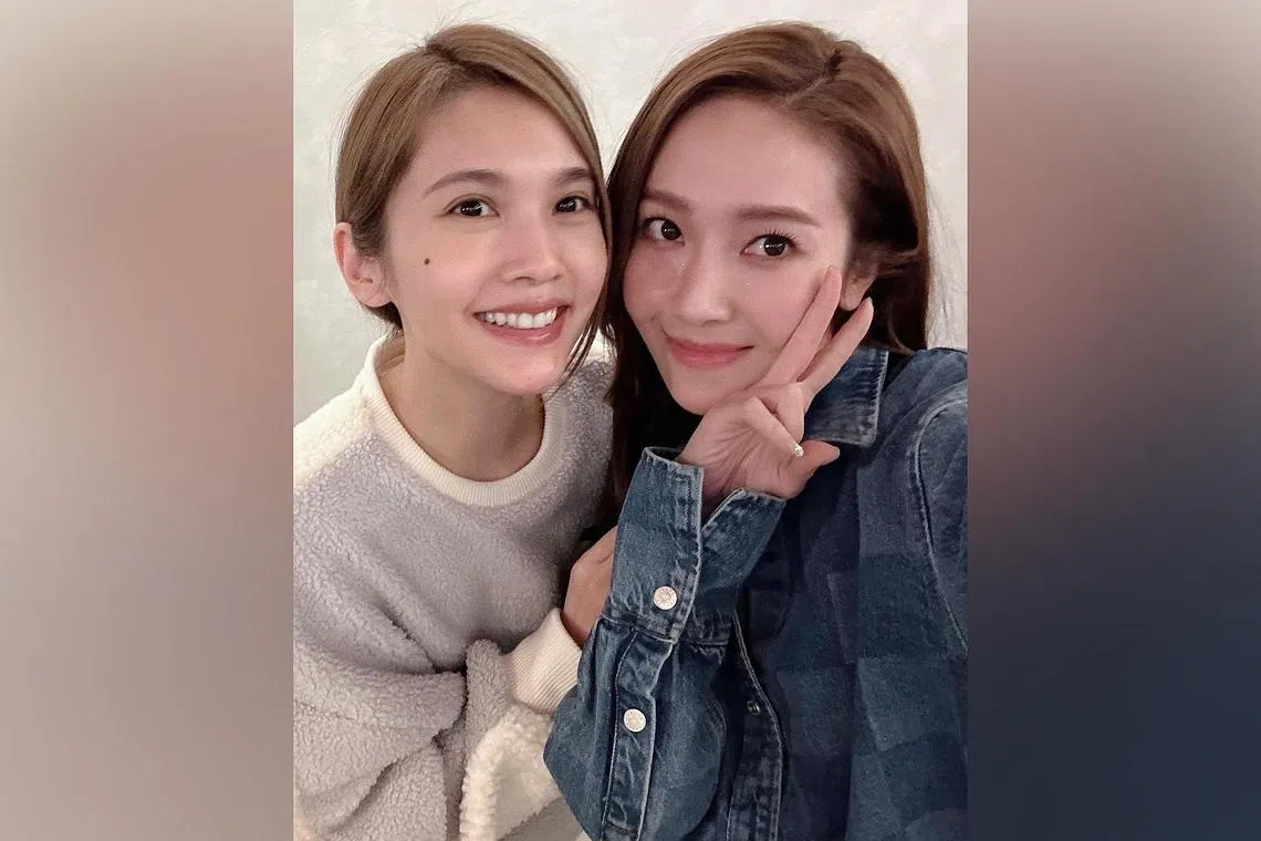 Rainie Yang (left) shared several photos with Jessica Jung on social media on Sunday.