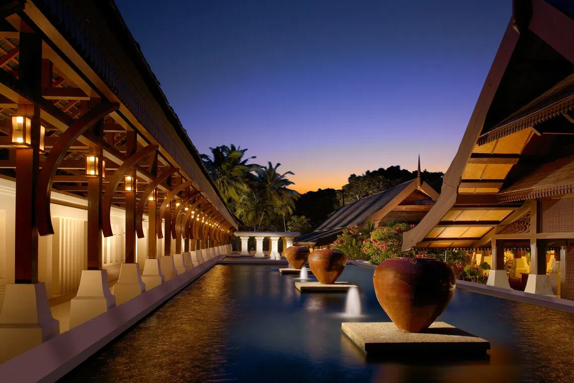 The resort’s architecture is modelled after grand 17th-century istanas.