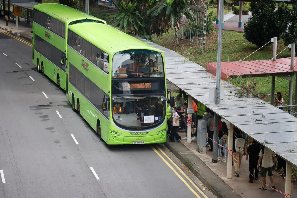 Singapore's public bus operators ran free regular and bridging bus services for passengers affected by the six-day disruption.