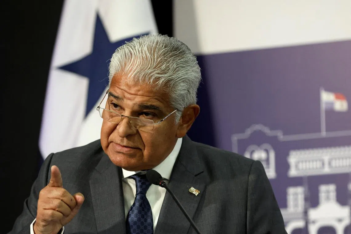 Panama President Jose Raul Molino  speaking at a Dec 26 press conference, where he denied that China has any influence over the vital waterway, which  connects the Atlantic and Pacific oceans.