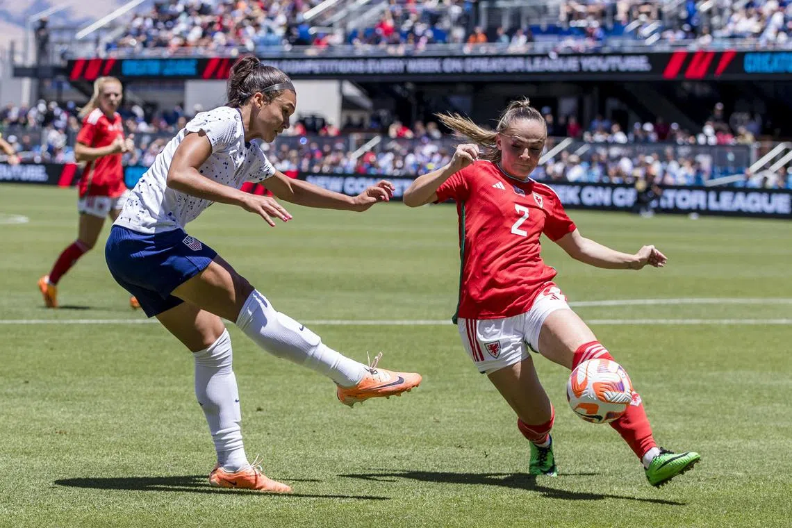 Sophia Smith, seen here in action against Wales in a Women's World Cup warm-up match, is one of the young stars making an impact on the United States team.