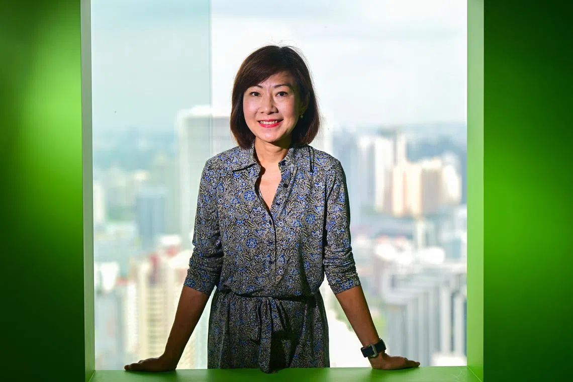 ST20240510_202489316990 ramoney/Rosalind Ang/Azmi Athni//

Ms Amy Cho, Head of Asia Pacific and CEO (Singapore) of M&G Investments, in her office at CapitaGreen on May 10.

ST PHOTO: AZMI ATHNI