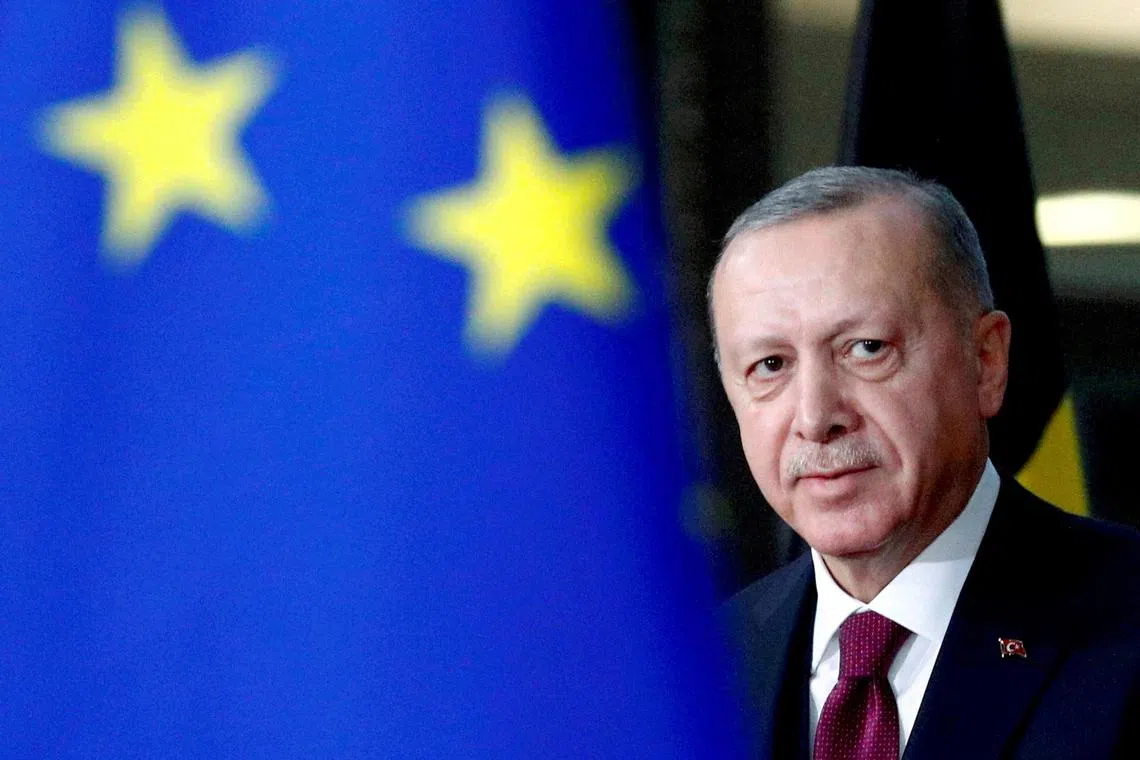 Turkish President Tayyip Erdogan has linked Ankara’s EU accession talks to Turkey's approval of Sweden’s bid to join the Nato military alliance.