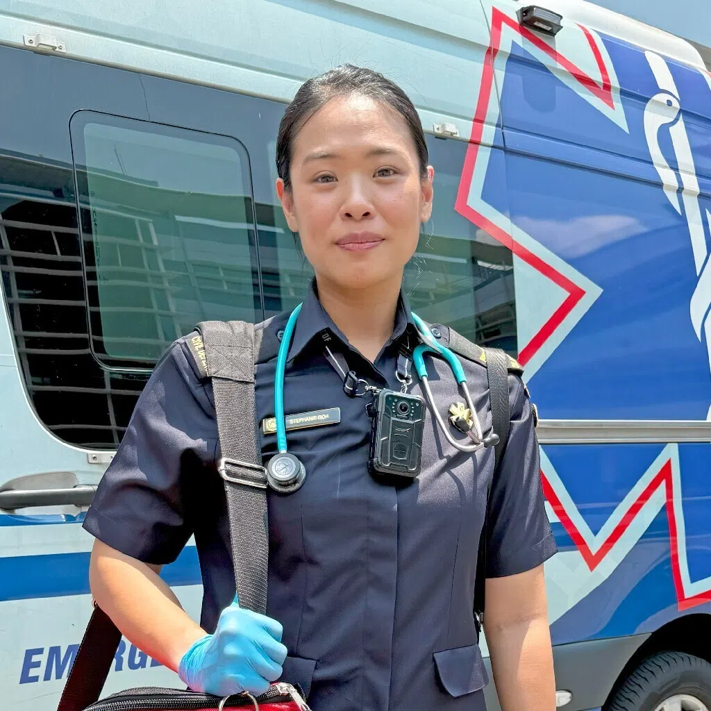 With SCDF's Work-Study Diploma in Paramedicine, you can experience a career on the frontline and impact lives like Sergeant (SGT) Stephanie Goh.