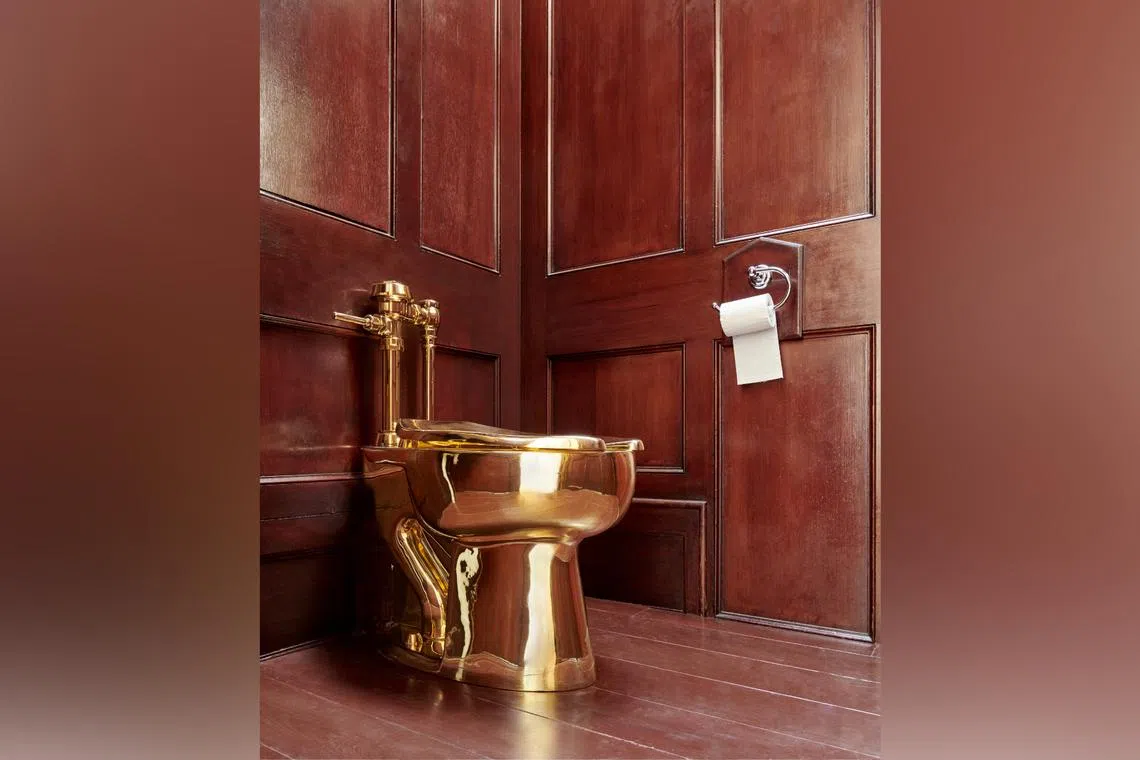 The fully functioning 18-karat gold toilet was stolen from an art exhibition four years ago.