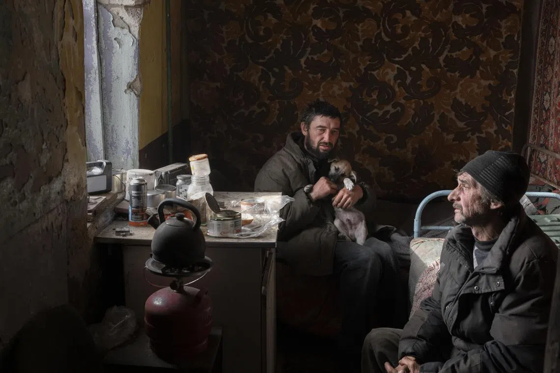 Victor Kaliberda and his friend Evgeniy Zaporoshenko are among the few remaining inhabitants of the village of Sulyhivka, Ukraine. 

 

