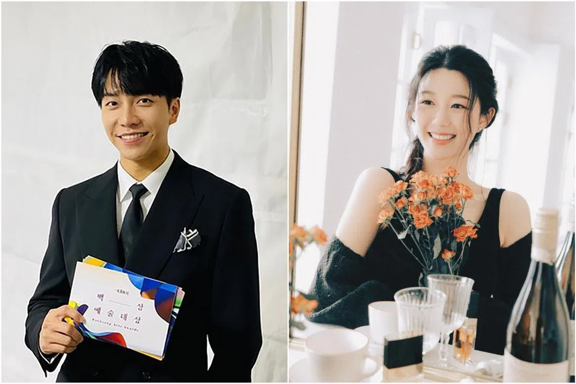 Lee Seung-gi (left) and Lee Da-in will tie the knot on April 7.