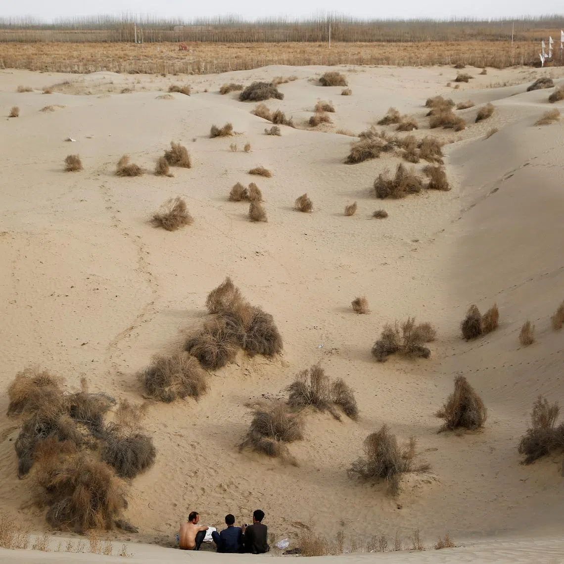 Xinjiang’s Taklamakan Desert experienced its first flood of the year in early June, state broadcaster CCTV reported on June 12, showing footage of water filling the typically arid dunes.