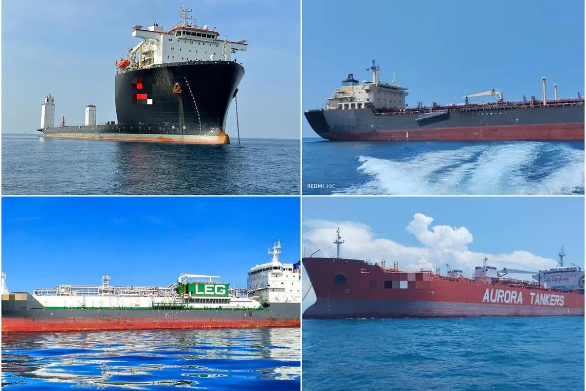 Since the beginning of the year, 28 vessels, including these four vessels, have been seized for illegally anchoring in Malaysian waters. 