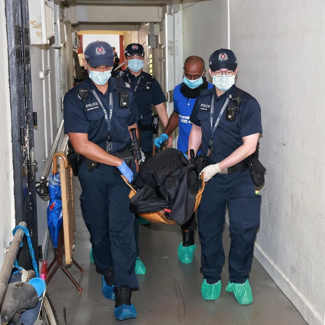 The victim bled to death from multiple stab wounds to the abdomen.