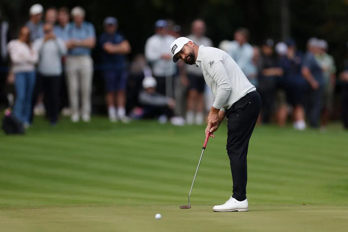 England's Matt Baldwin in action during the second round of the PGA Championship.