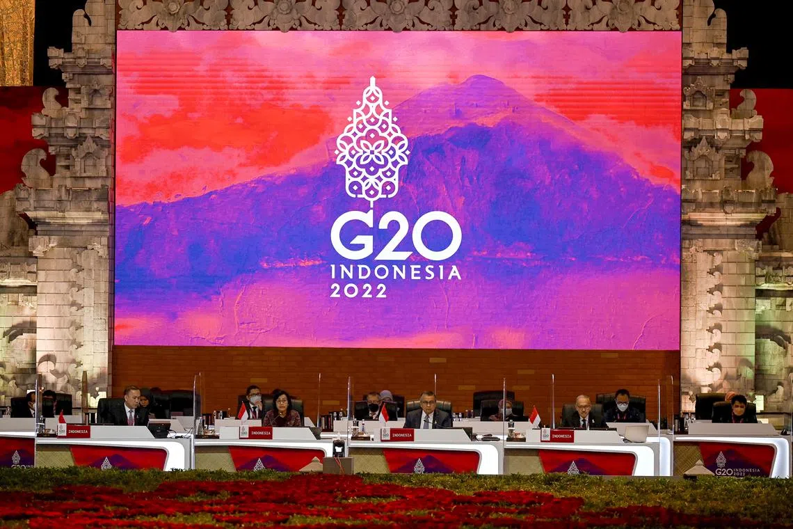This file photo was taken on Jul 15, 2022 at the G20 Finance Ministers and Central Bank Governors Meeting in Nusa Dua, Bali, Indonesia.