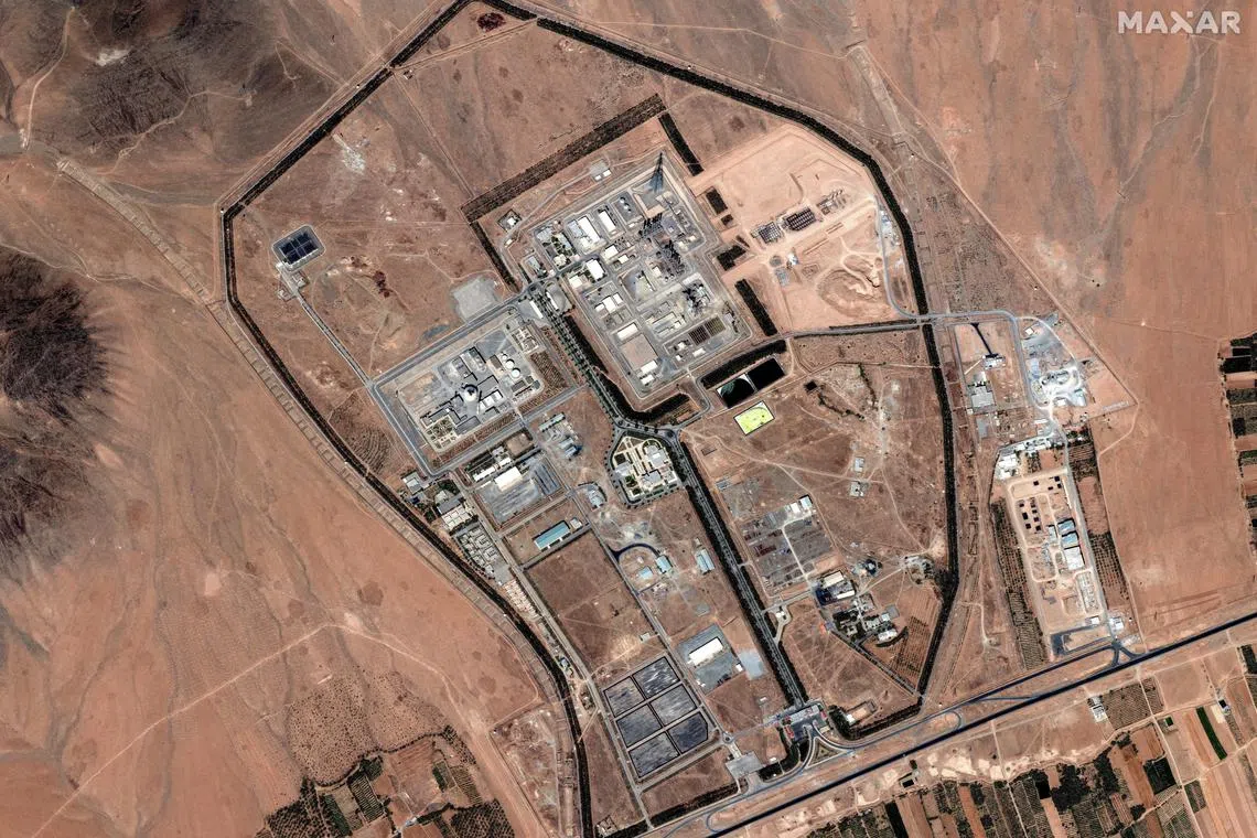 A satellite image shows the damaged Arak heavy water reactor facilities, following Israelli airstrikes, in Iran, June 19, 2025. Maxar Technologies/Handout via REUTERS