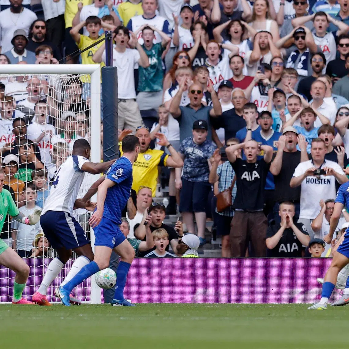 Soccer Football - Premier League - Tottenham Hotspur v Everton - Tottenham Hotspur Stadium, London, Britain - May 24, 2026 Tottenham Hotspur's Joao Palhinha scores their first goal. Action Images via Reuters/Andrew Couldridg
