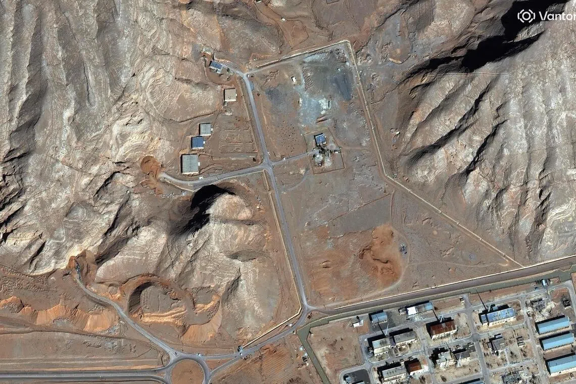 A handout satellite image, courtesy of Vantor, taken and released on Feb 10, 2026, shows Iran's Isfahan nuclear facility site.