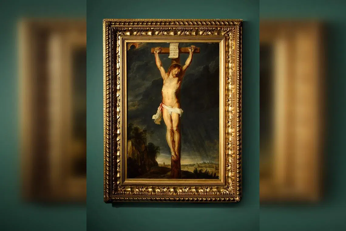 Rubens' sketch of Jesus Christ on the cross was painted in 1613.