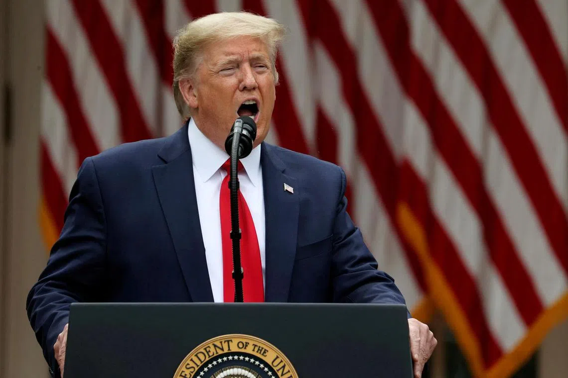 FILE PHOTO: U.S. President Donald Trump makes an announcement about U.S. trade relations with China and Hong Kong in the Rose Garden of the White House in Washington, U.S., May 29, 2020. REUTERS/Jonathan Ernst/File Photo
