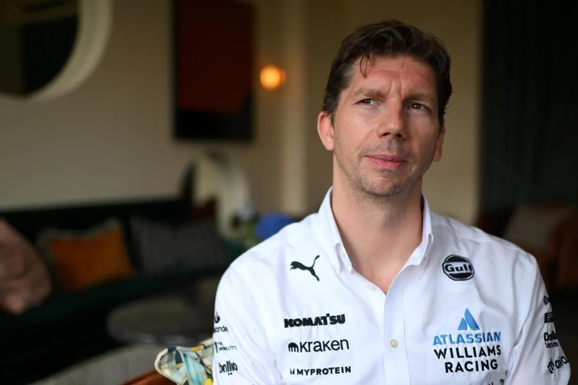 Mr James Vowles, Team Principal of Atlassian Williams Racing at the Mandala Club Singapore on Oct 3, 2025.