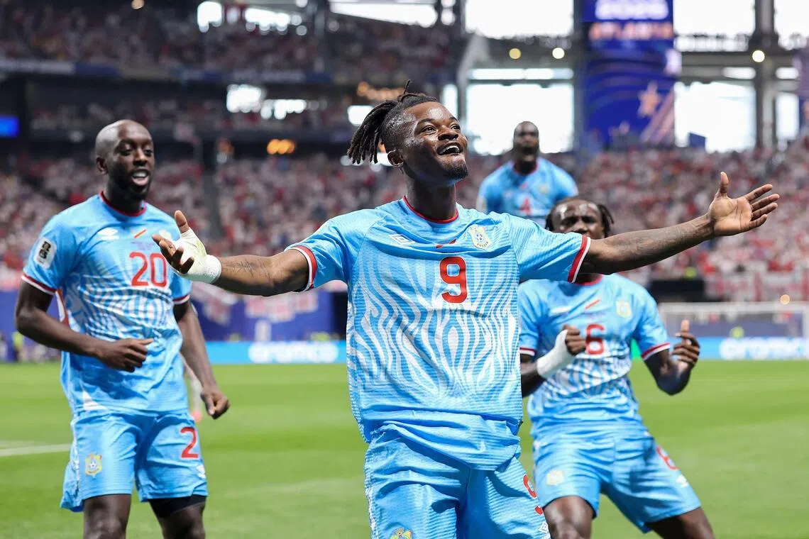 Brian Cipenga celebrating his seventh-minute goal against England on July 1.