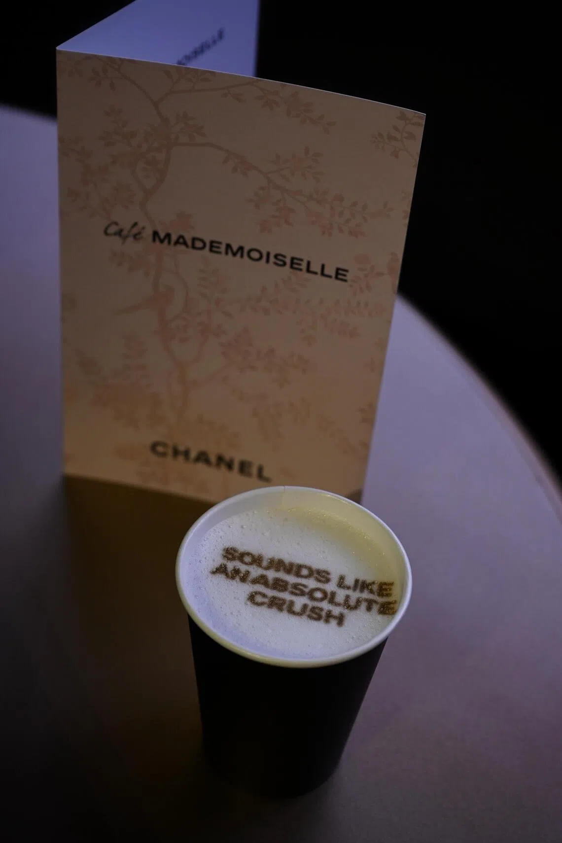 Coffee at Chanel’s cafe-themed pop-up in New Bahru.