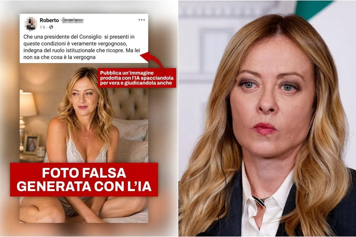 Italian Prime Minister Giorgia Meloni posted a fake image of herself to her X account to warn people of the dangers of AI deepfakes.